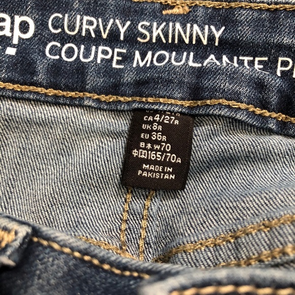 Gap Mid Rise Curvy Skinny Jeans in Indigo, Sz 4 - Picture 9 of 12